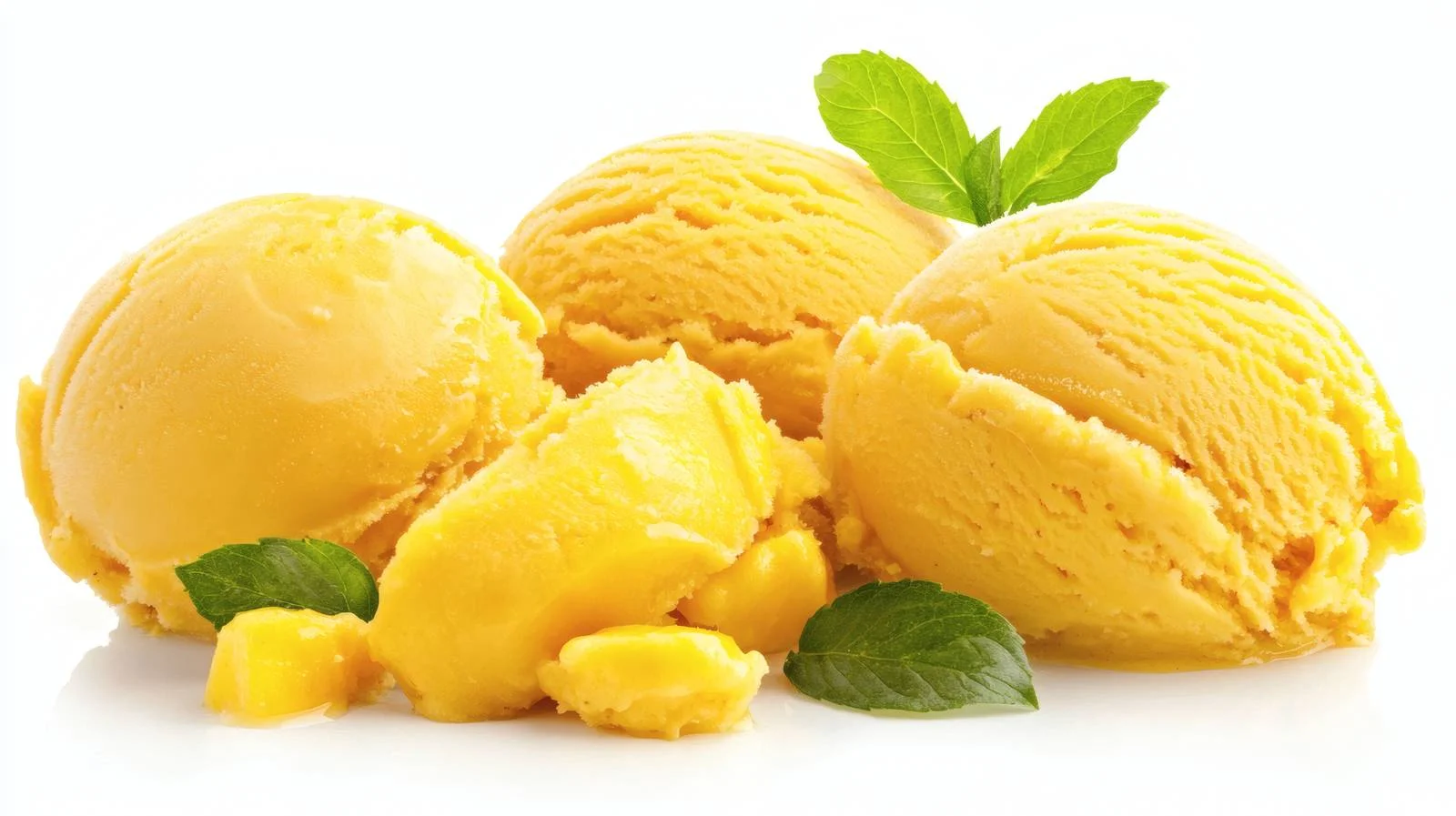 Delicious Mango Ice Cream on White Background — free download from Dotvec