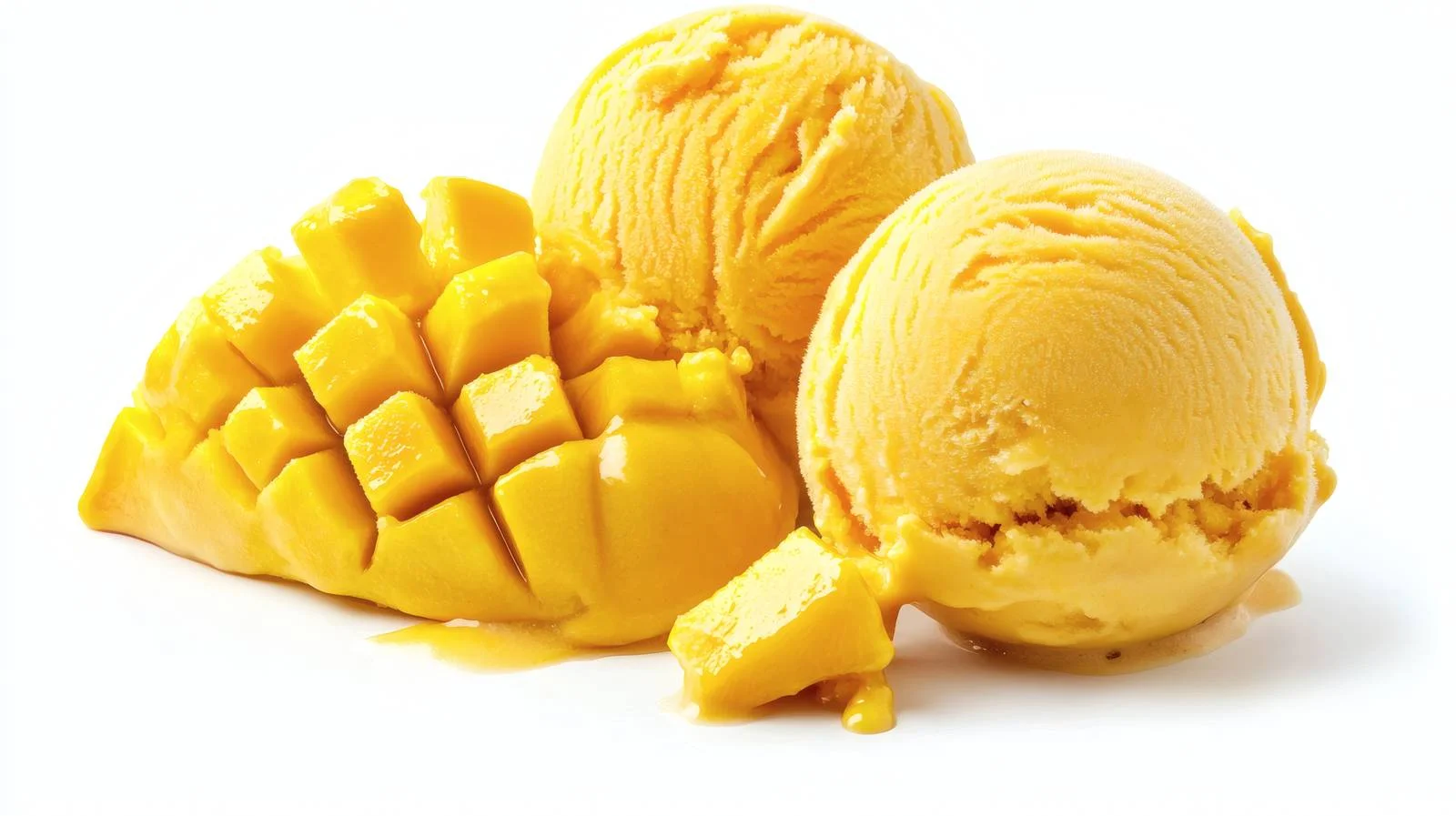 Mango Gelato on White Background — free download from Dotvec