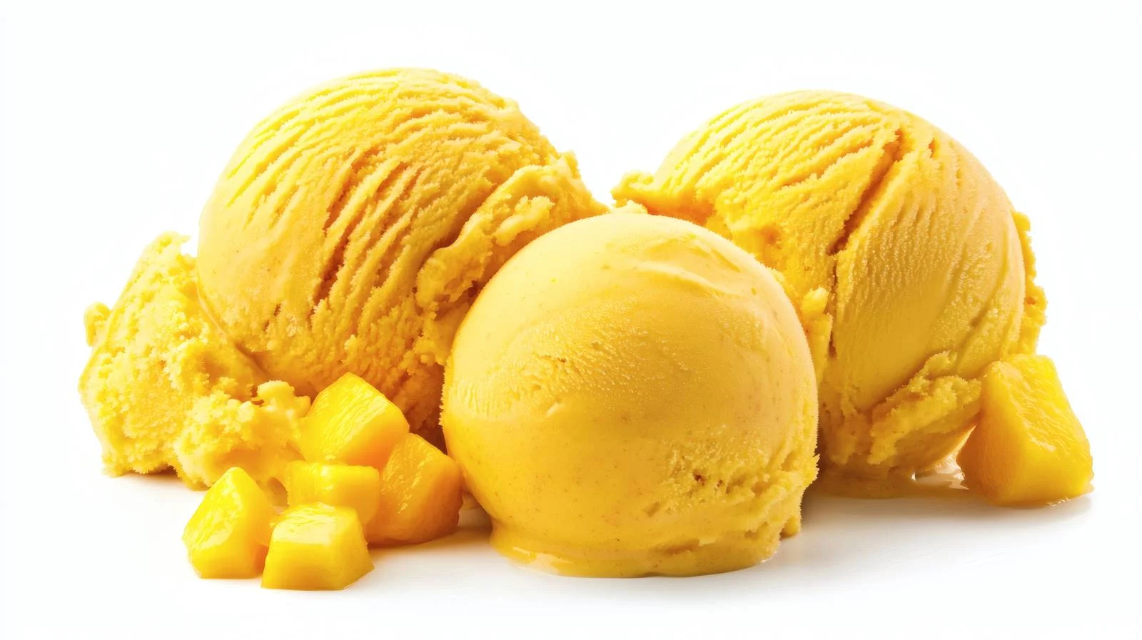 Creamy Mango Ice Cream on White — free download from Dotvec