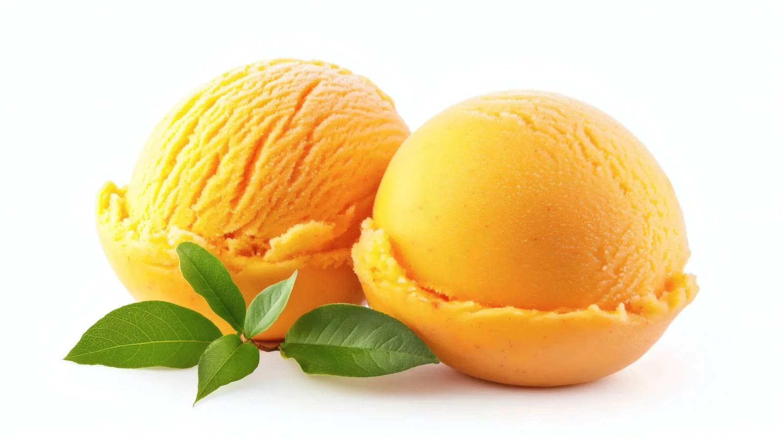 Exquisite Mango Sorbet on White Background — free download from Dotvec