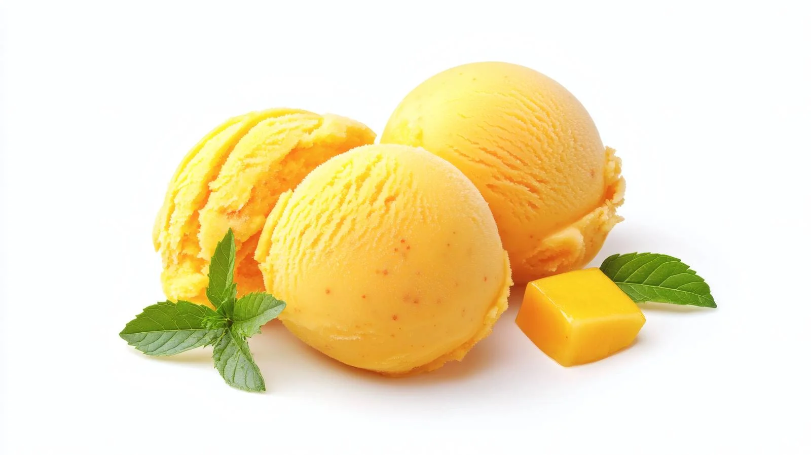 Refreshing Mango Ice Cream on White Background — free download from Dotvec
