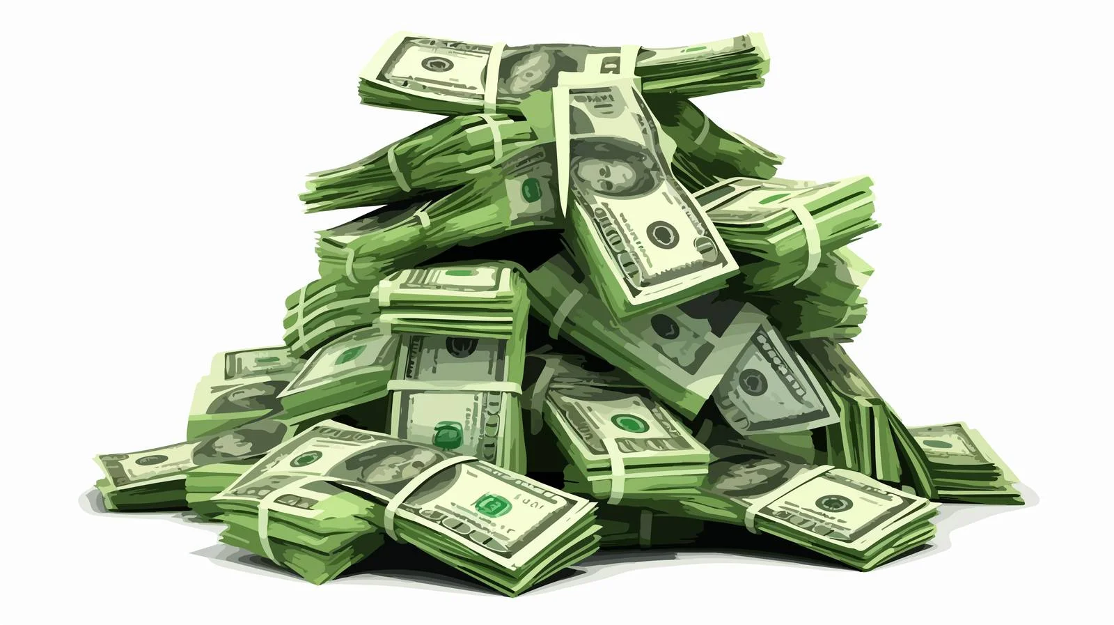 Stacked Dollar Bills Illustration — free download from Dotvec
