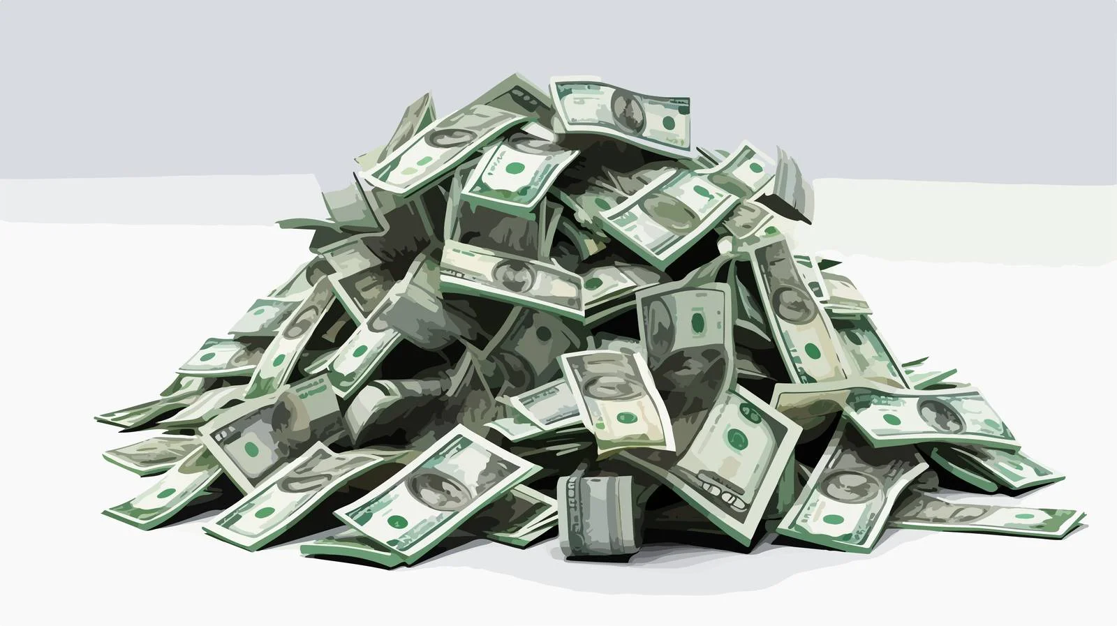 Stacked Green Dollar Bills 3D Illustration — free download from Dotvec