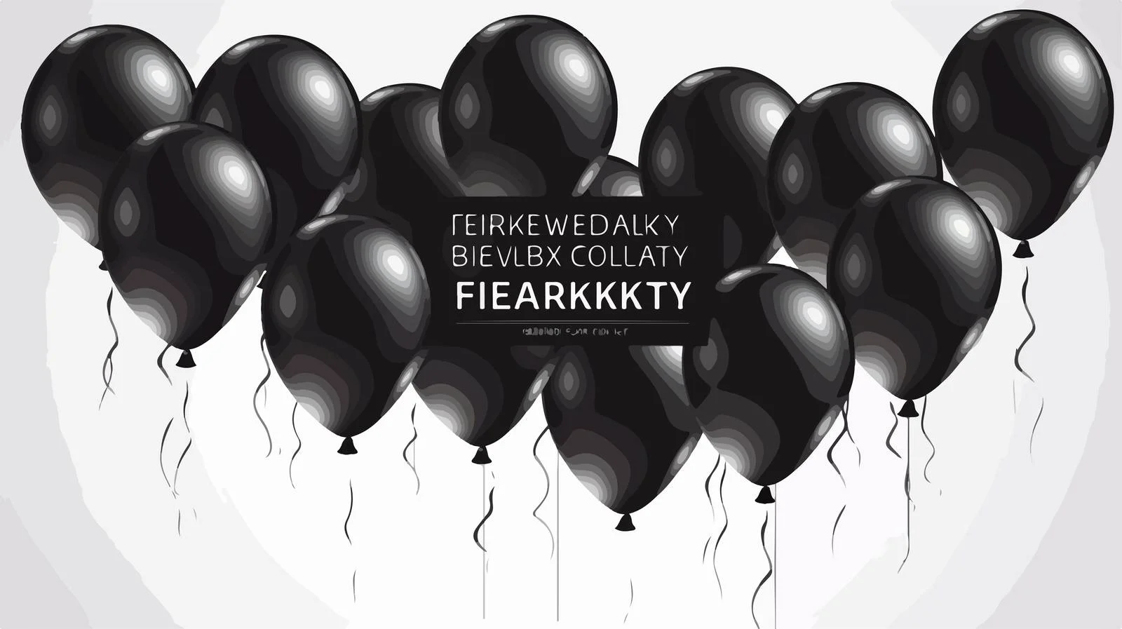 Elegant Balloons for Black Friday Promotion — free download from Dotvec