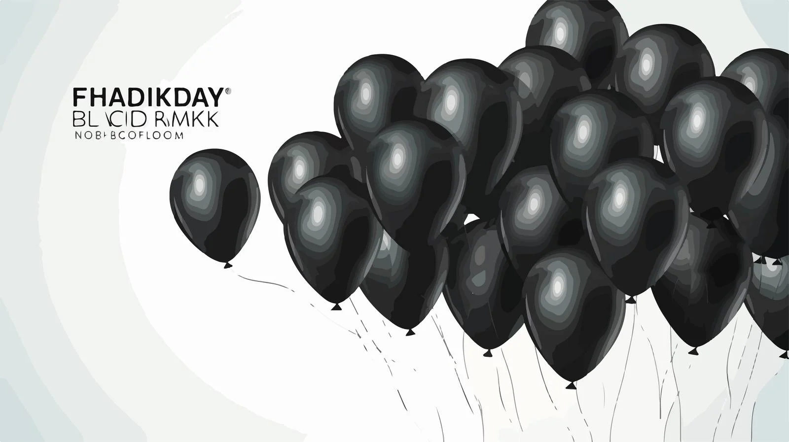 Elegant Black Balloons for Black Friday — free download from Dotvec