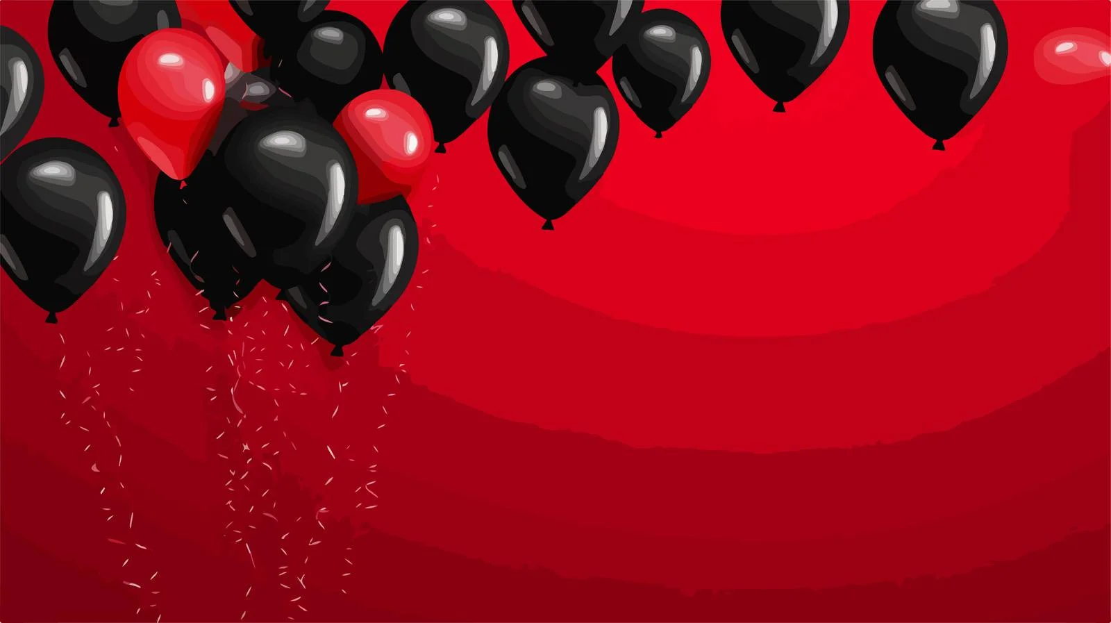 Elegant Black Balloons Floating Weekend Celebration — free download from Dotvec