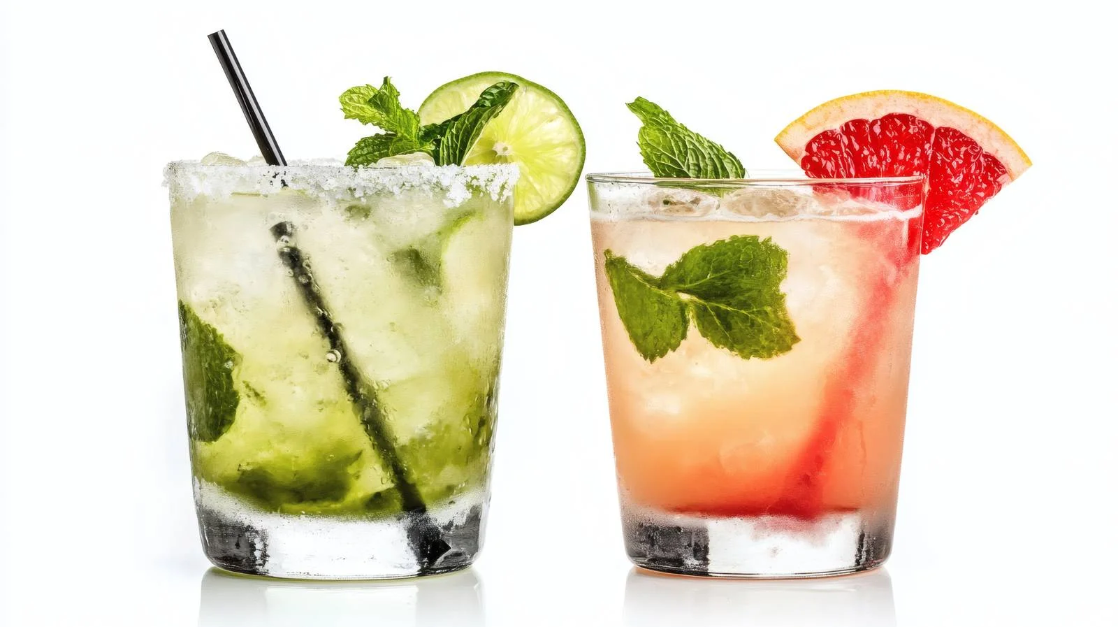 Refreshing Margarita and Mojito Cocktail Drinks — free download from Dotvec