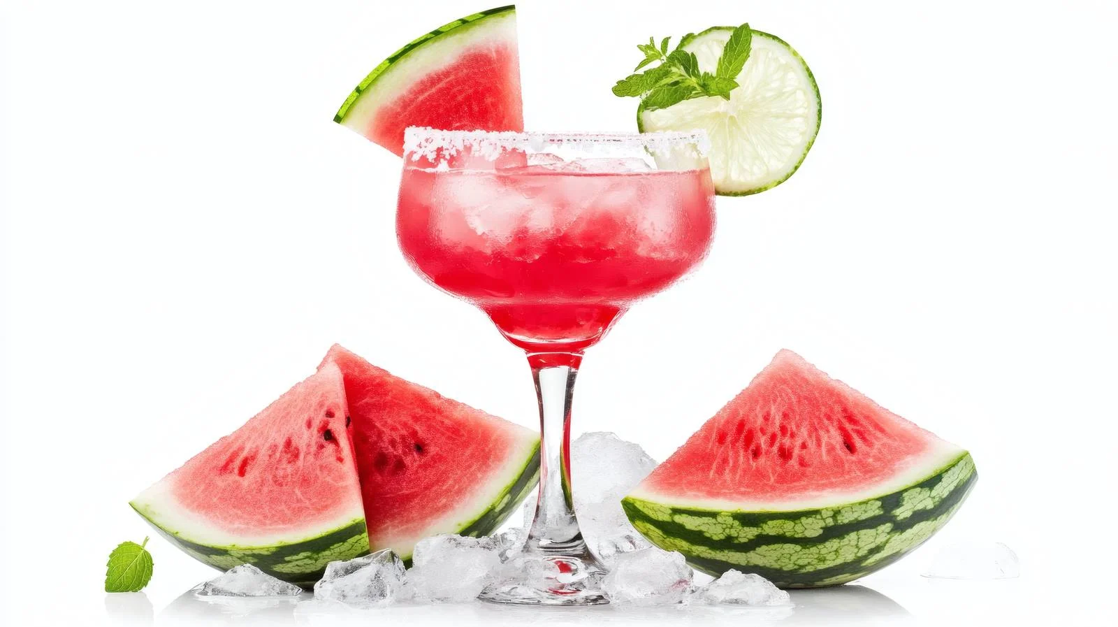 Refreshing Watermelon Margarita Cocktail with Ice — free download from Dotvec