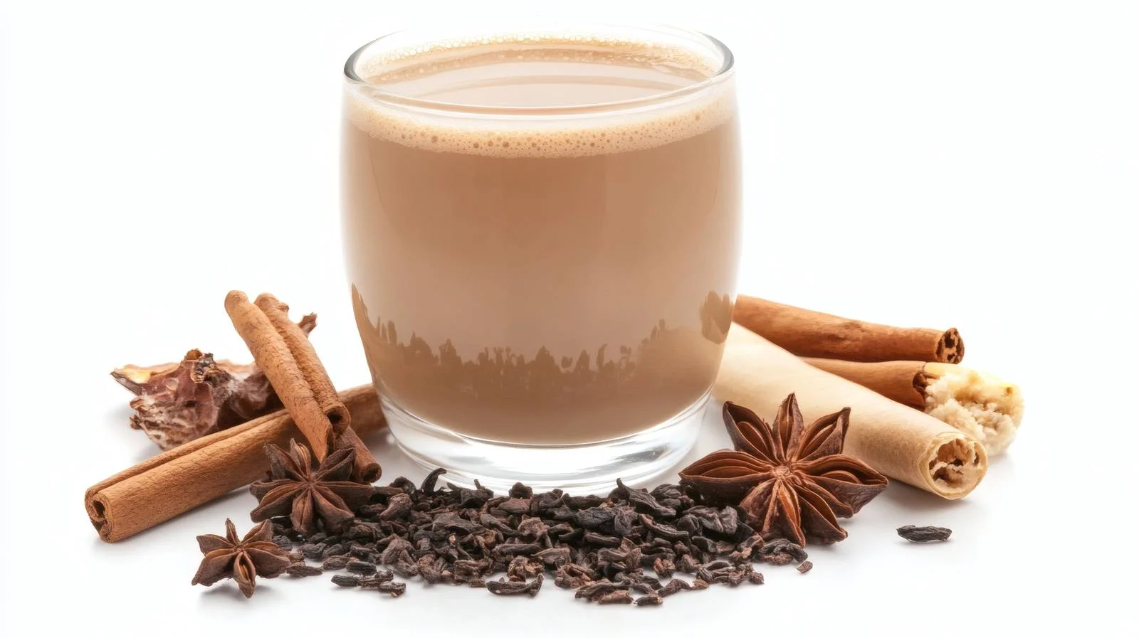 Spiced Masala Chai Tea on White Background — free download from Dotvec