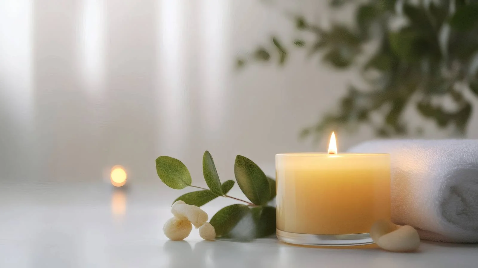 Soothing Scented Candle on White Background — free download from Dotvec