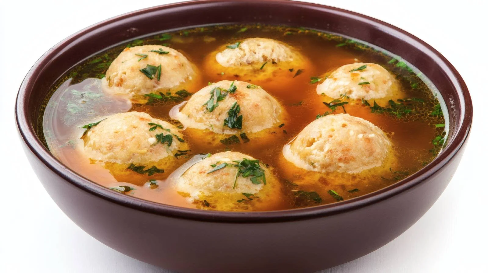 Traditional Matzoh Ball Soup on White — free download from Dotvec