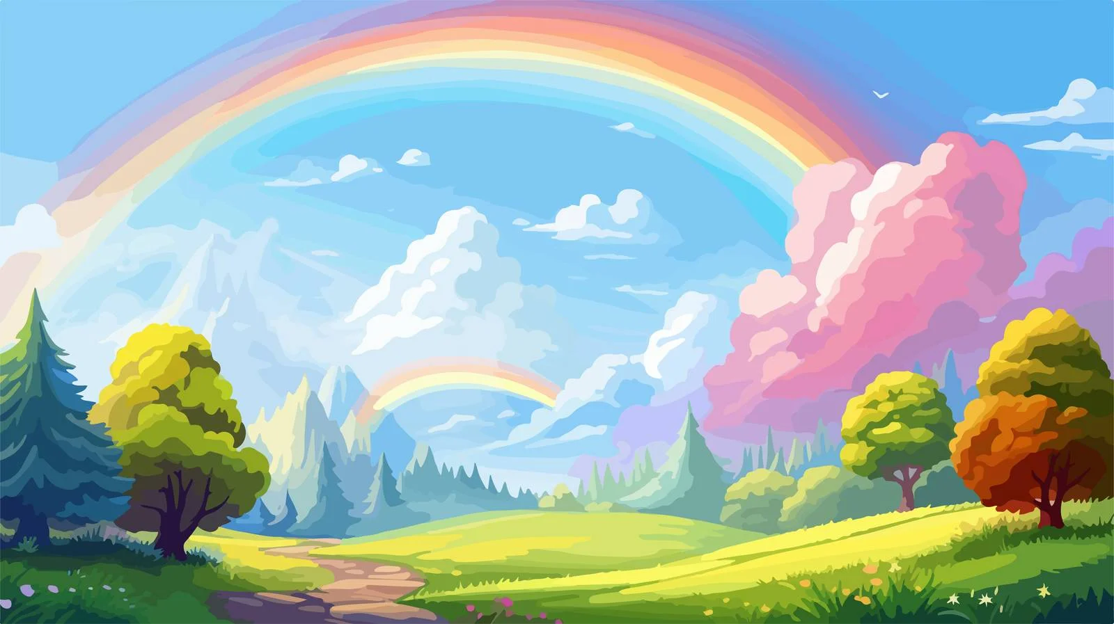 Morning Sky over Meadow — free download from Dotvec