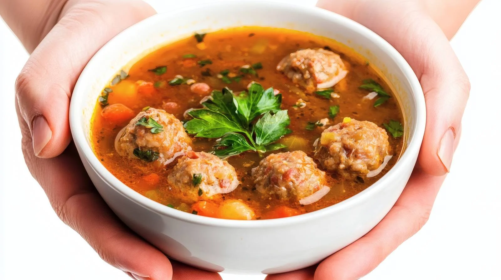 Savory Meatball Soup Held High Uniquely — free download from Dotvec