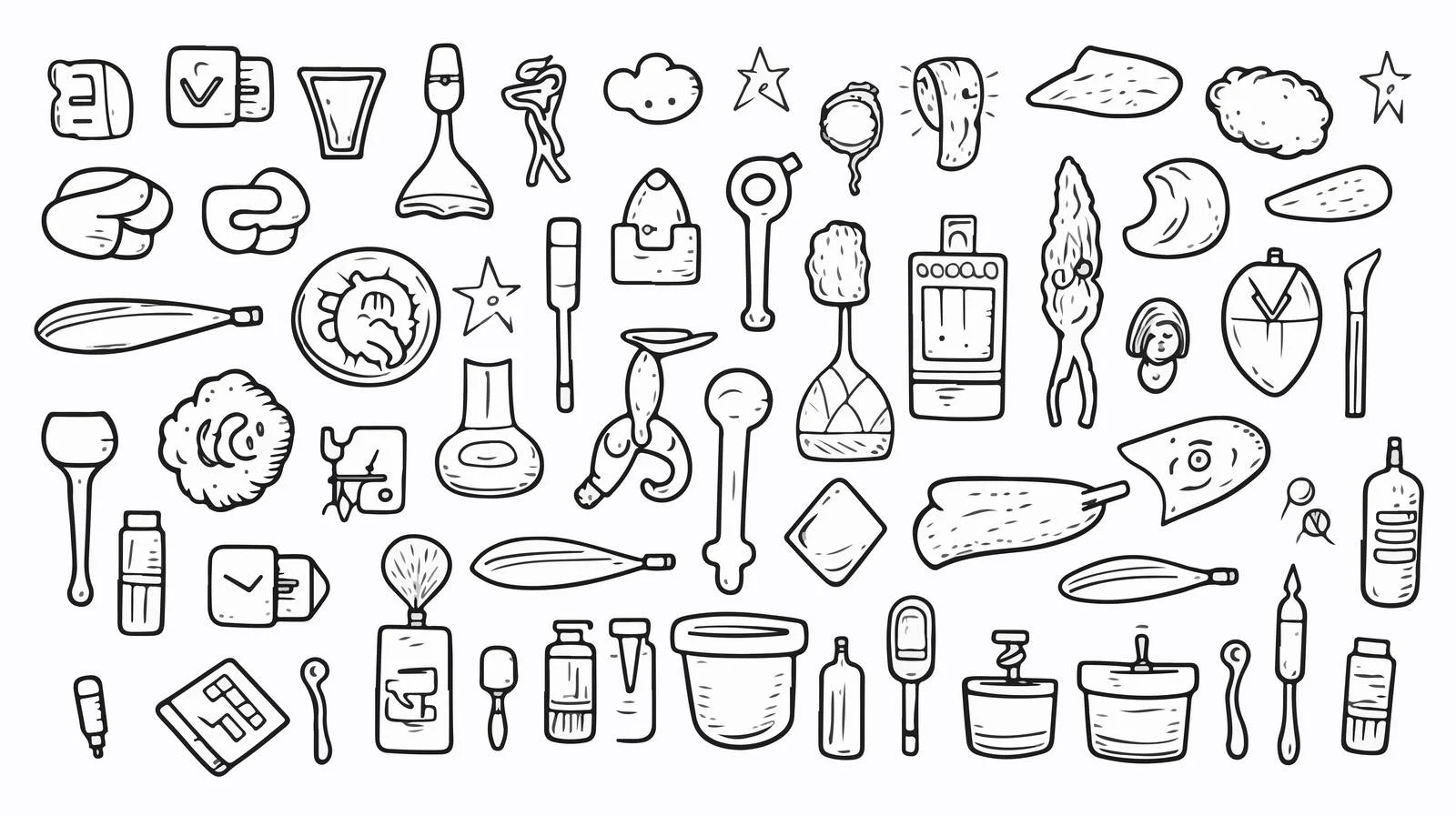 Medical Doodles Set Icons Isolated — free download from Dotvec