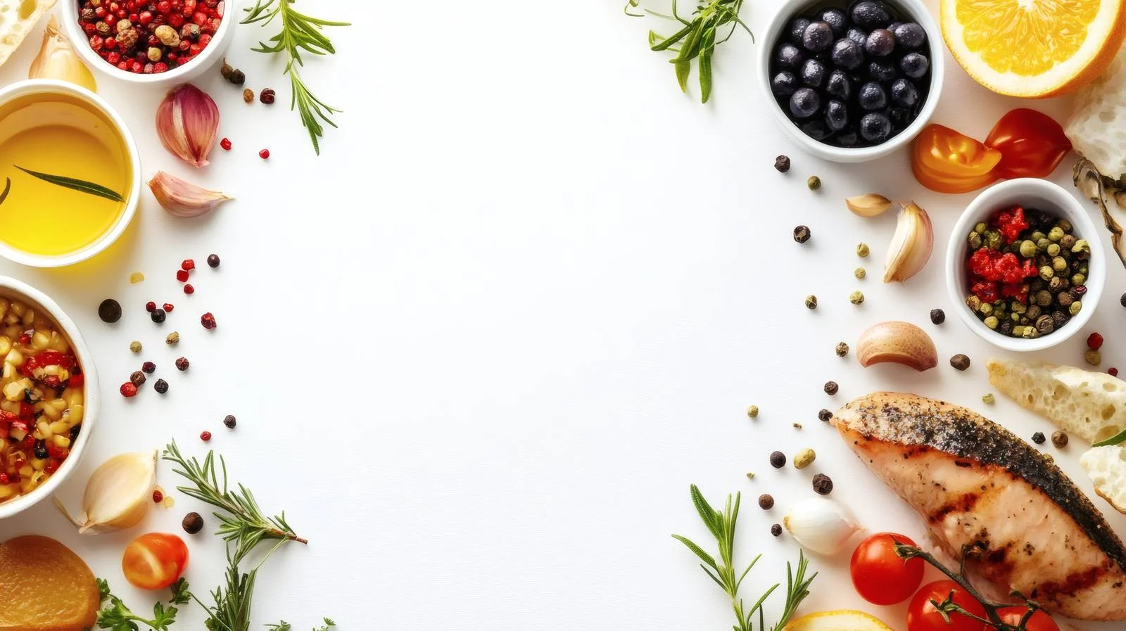 Authentic Mediterranean Cuisine on White Background — free download from Dotvec