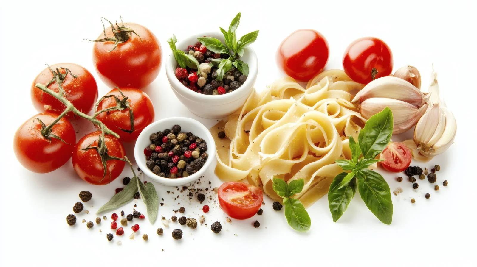 Exquisite Mediterranean Cuisine on White Background — free download from Dotvec