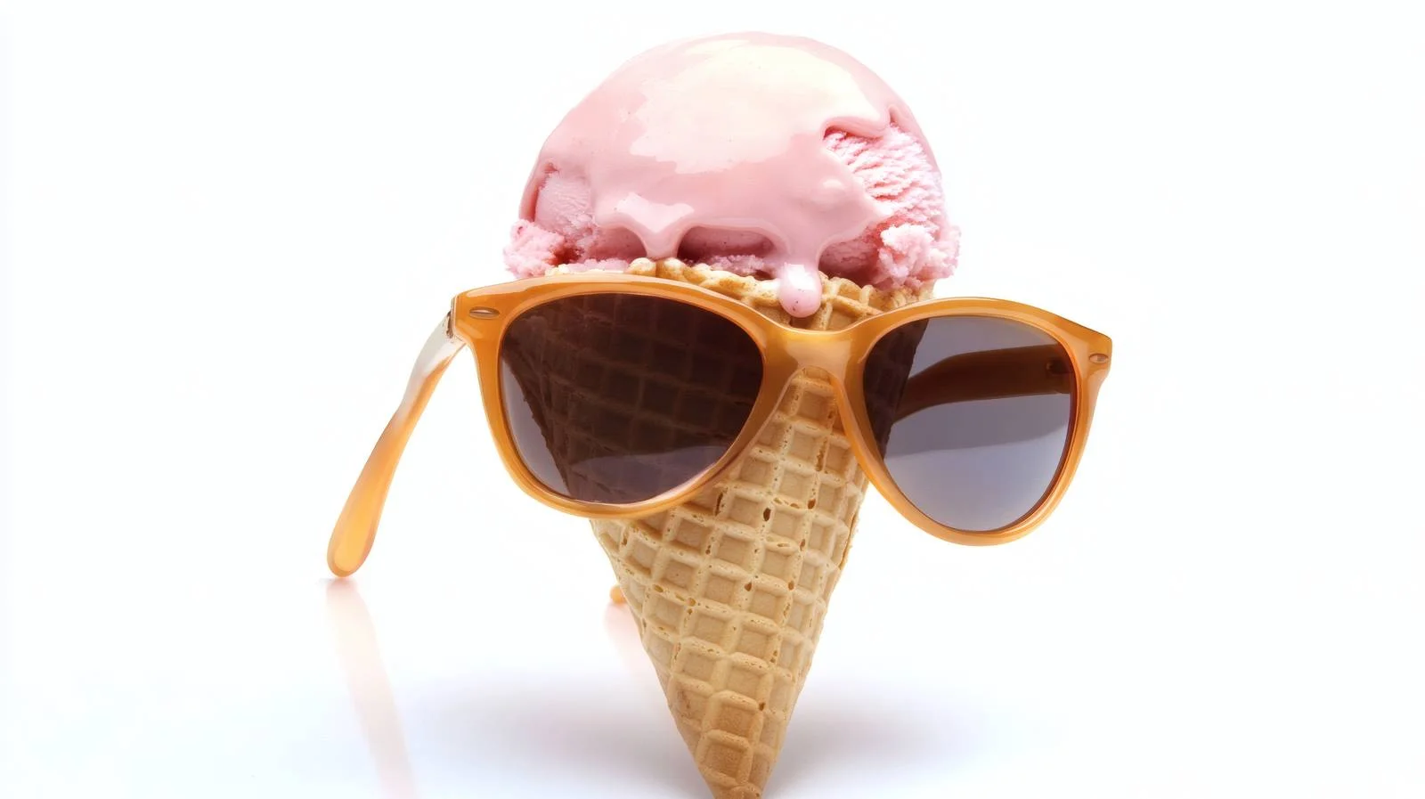 Summer Melting Ice Cream Cone and Sunglasses — free download from Dotvec