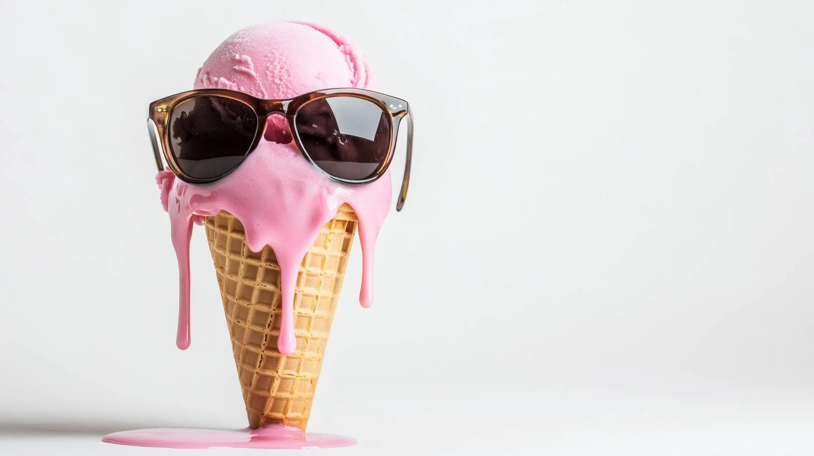 Summer Meltdown: Ice Cream Cone and Sunglasses — free download from Dotvec
