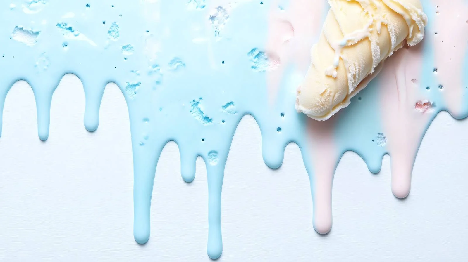 Dripping Ice Cream on Blue Background — free download from Dotvec