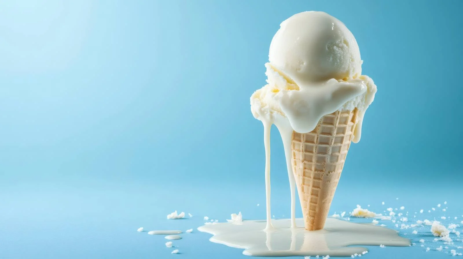 Melting Blue Ice Cream on White Background — free download from Dotvec