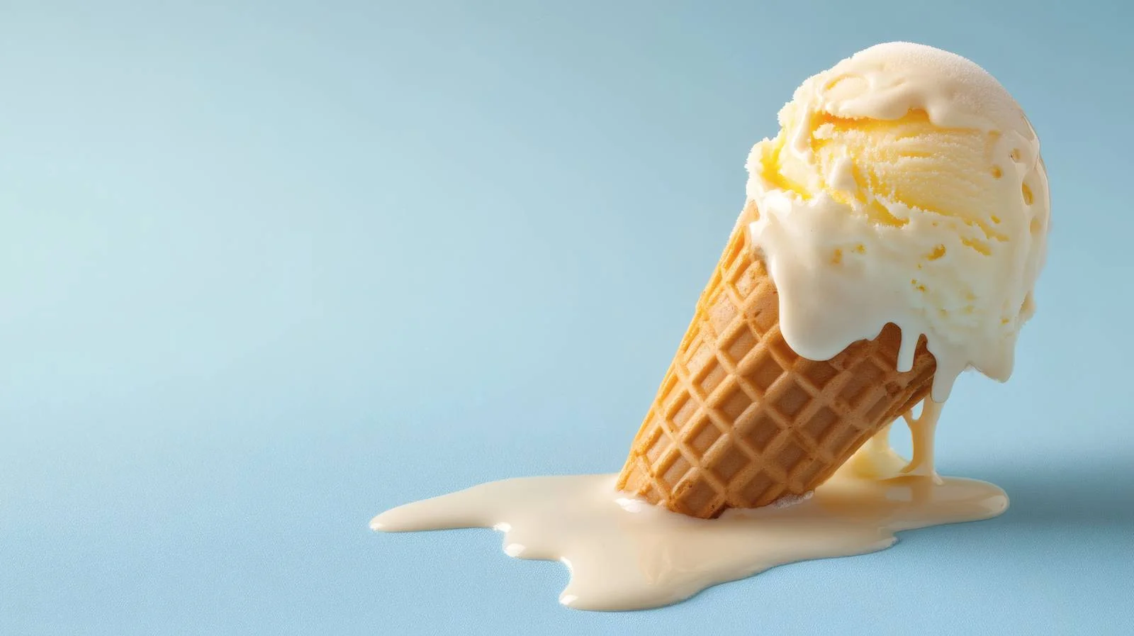 Dripping Ice Cream over Blue Background — free download from Dotvec