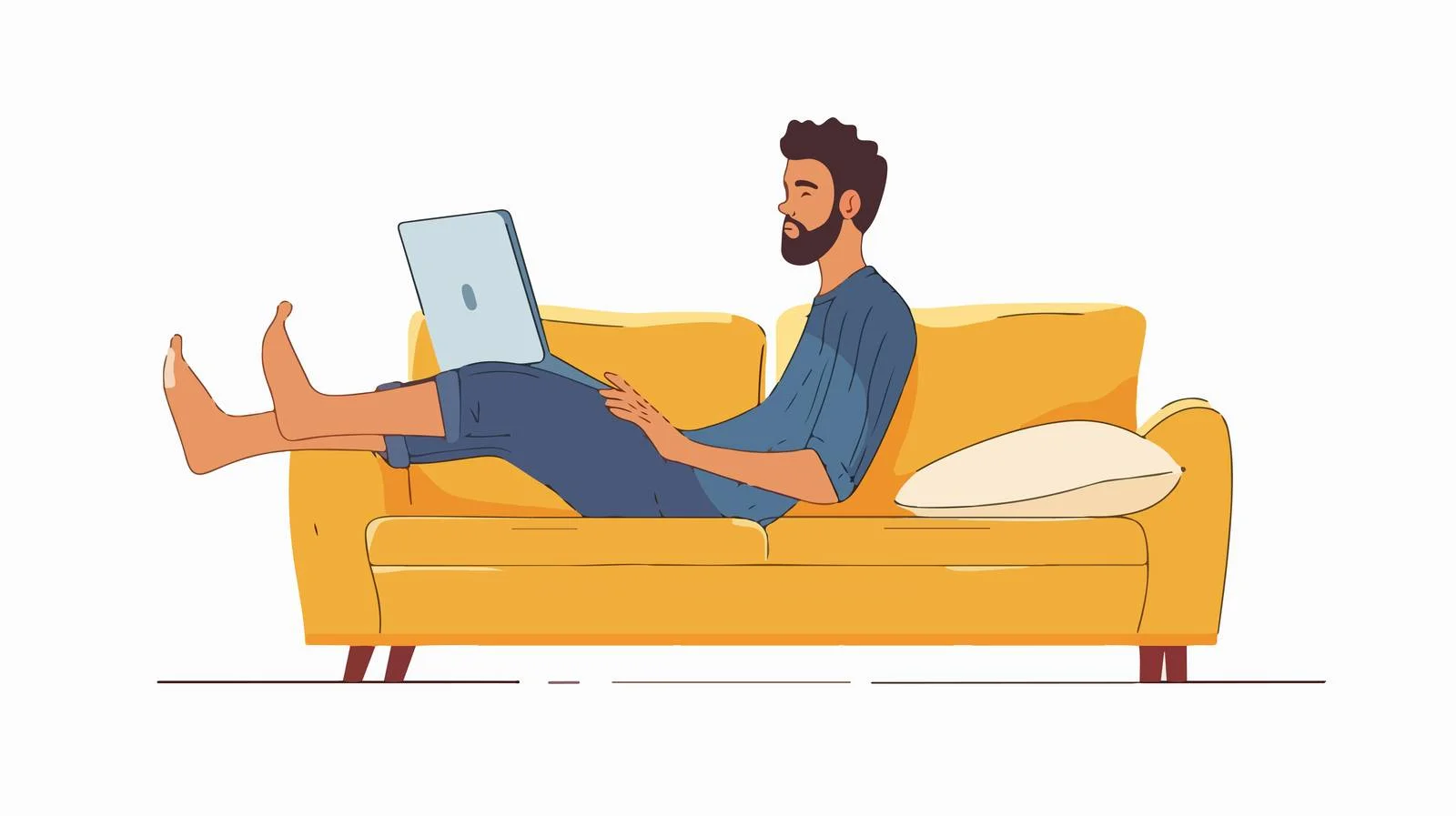 Multitasking Men with Laptop — free download from Dotvec