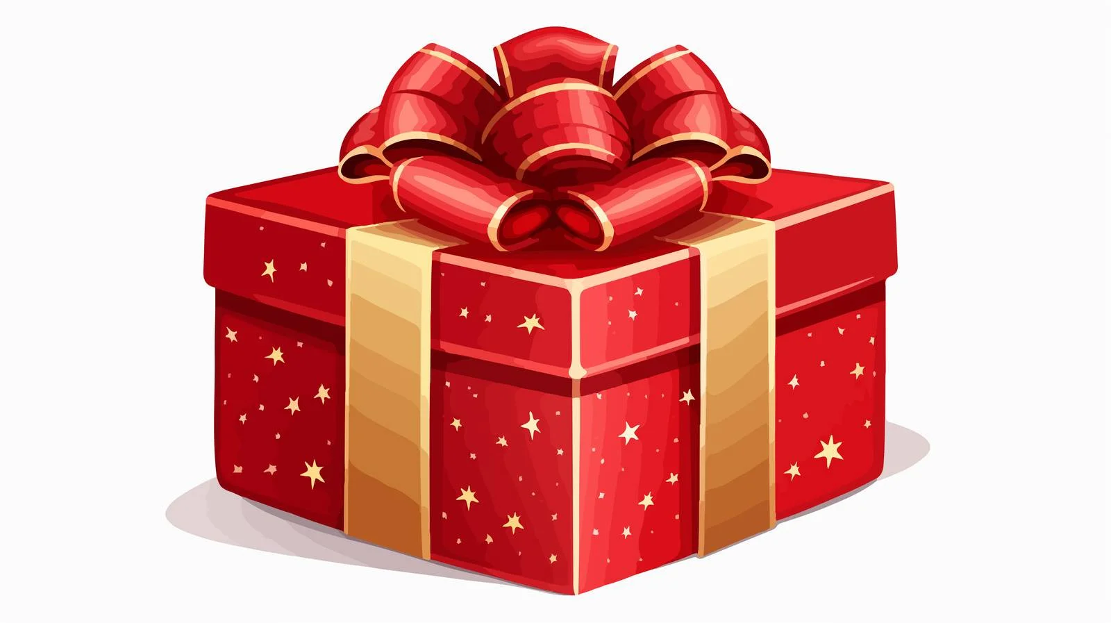 Festive Red Gift Box Christmas Scene — free download from Dotvec