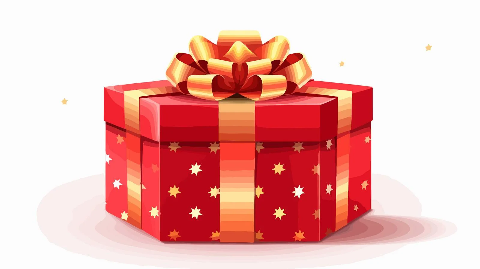 Festive Red Gift Box Presentation — free download from Dotvec