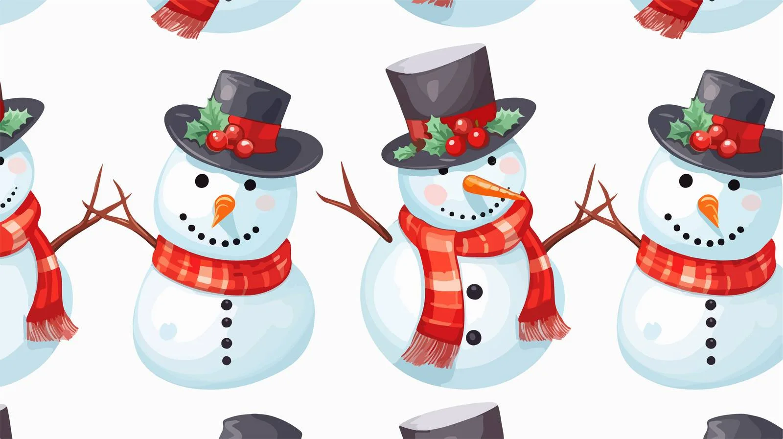 Snowman Christmas Pattern Stock Vector — free download from Dotvec