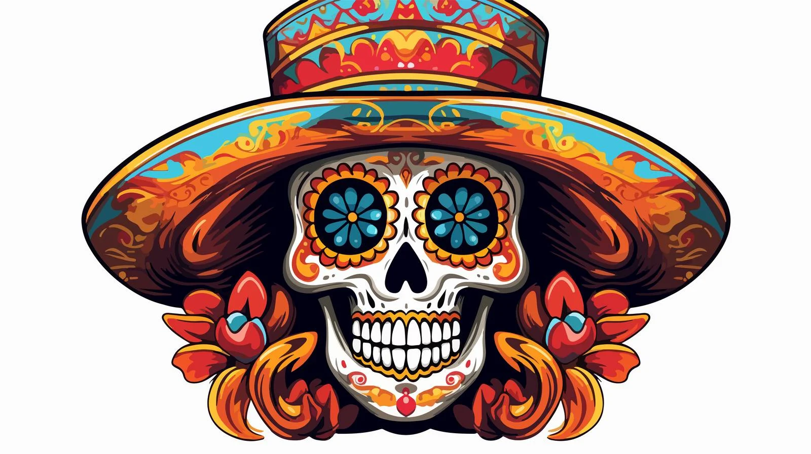 Mexican Skull Maracas Poster Clothes Cover — free download from Dotvec