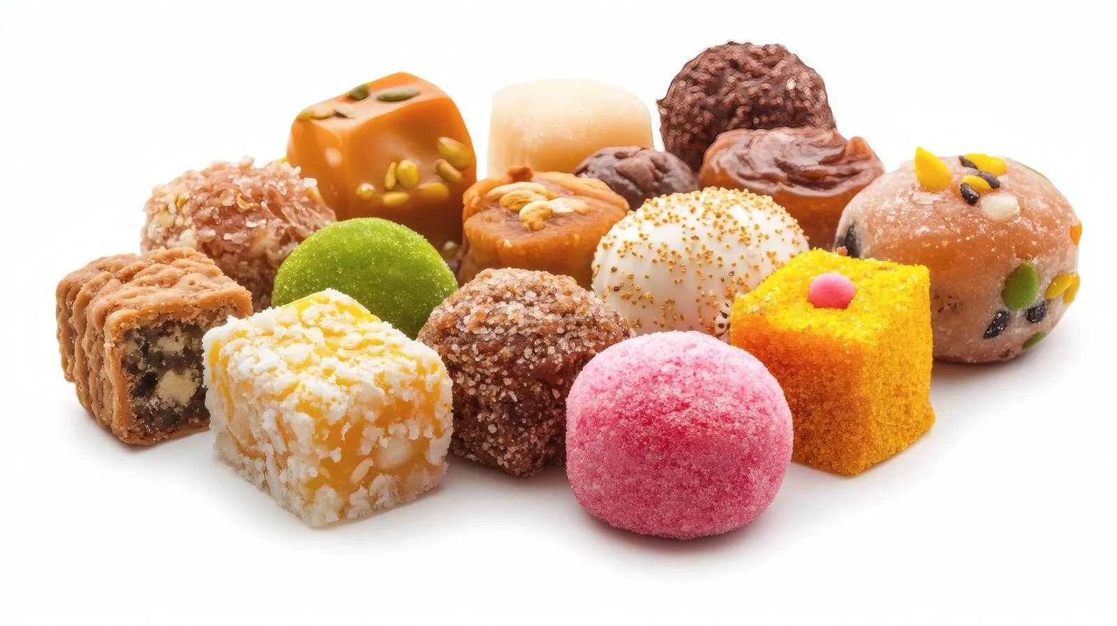 Exquisite Middle Eastern Sweets on White Background — free download from Dotvec