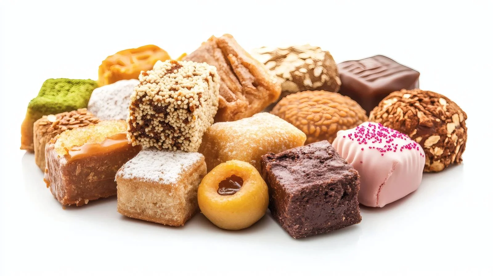 Exquisite Middle Eastern Sweets on White — free download from Dotvec