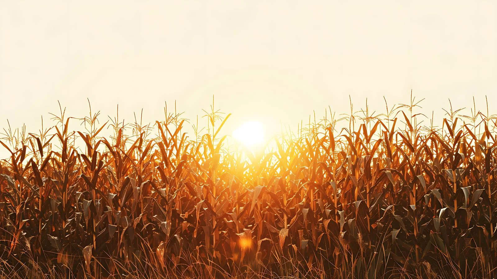 Tranquil Midwestern Cornfield Under Setting Sun — free download from Dotvec