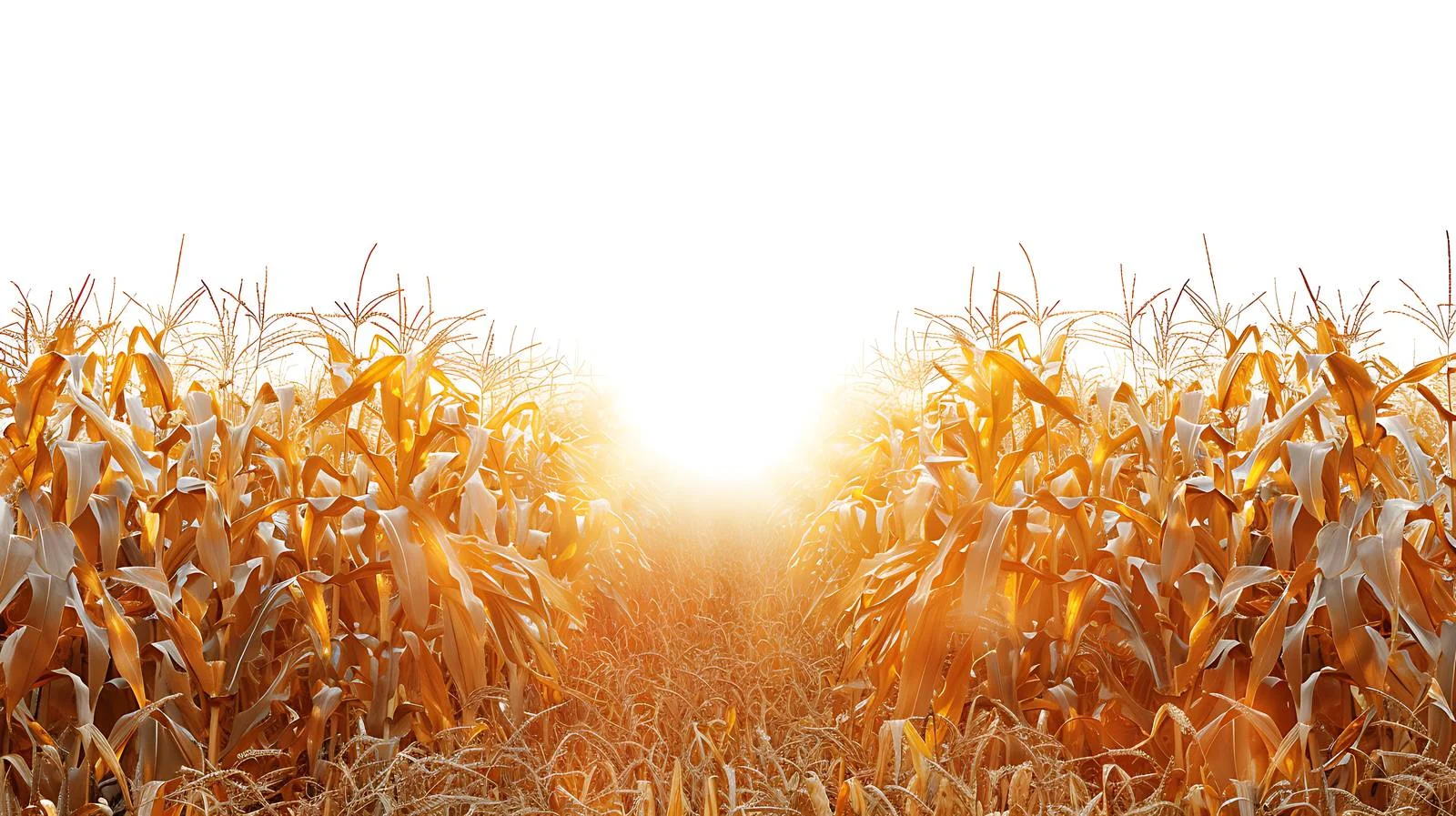 Tranquil Midwestern Cornfield at Sunset Isolation — free download from Dotvec