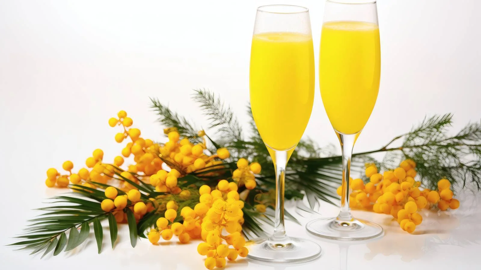 Festive Mimosa Cocktail on White Background — free download from Dotvec