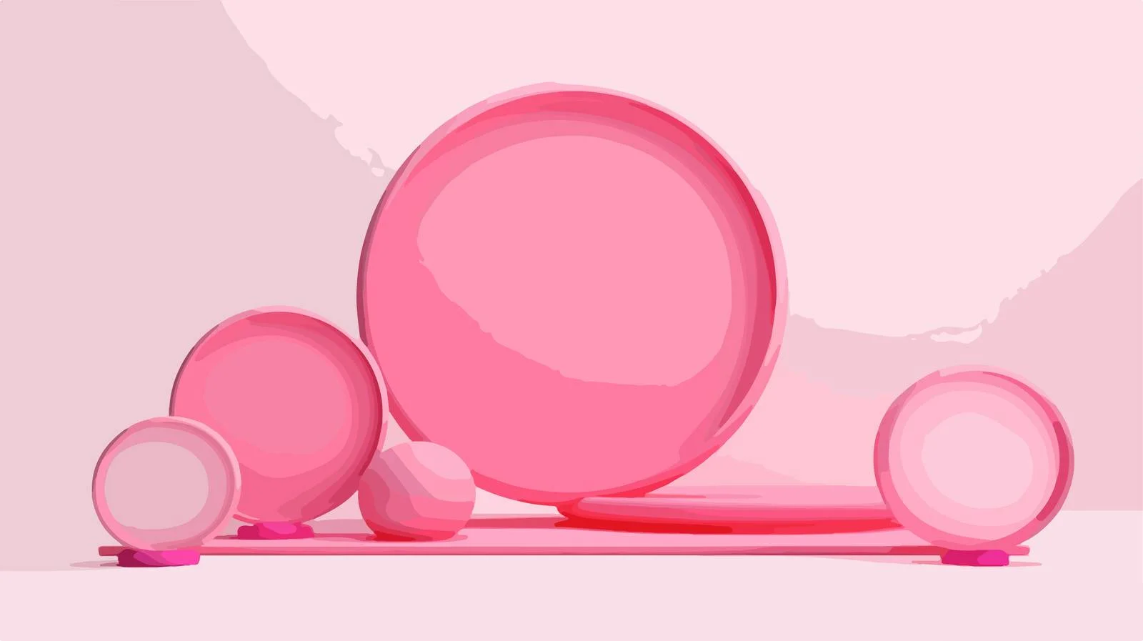 Pink Circular Minimal 3D Background — free download from Dotvec