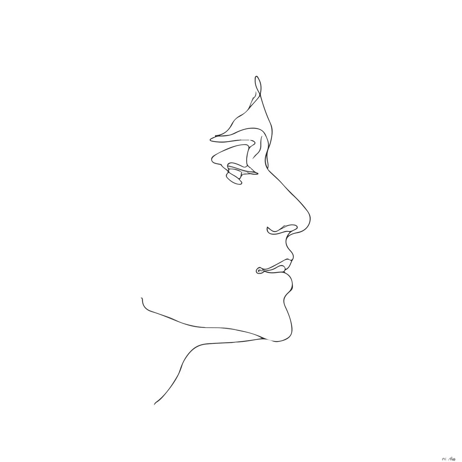 Abstract Human Continuous Line Art — free download from Dotvec