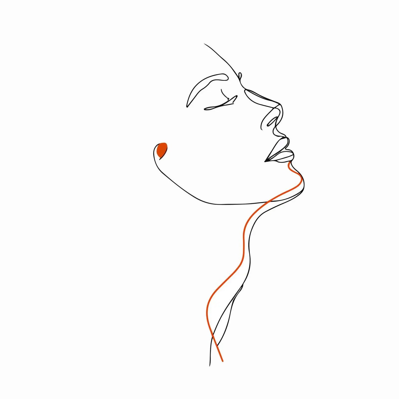 Abstract Human Profile Art — free download from Dotvec