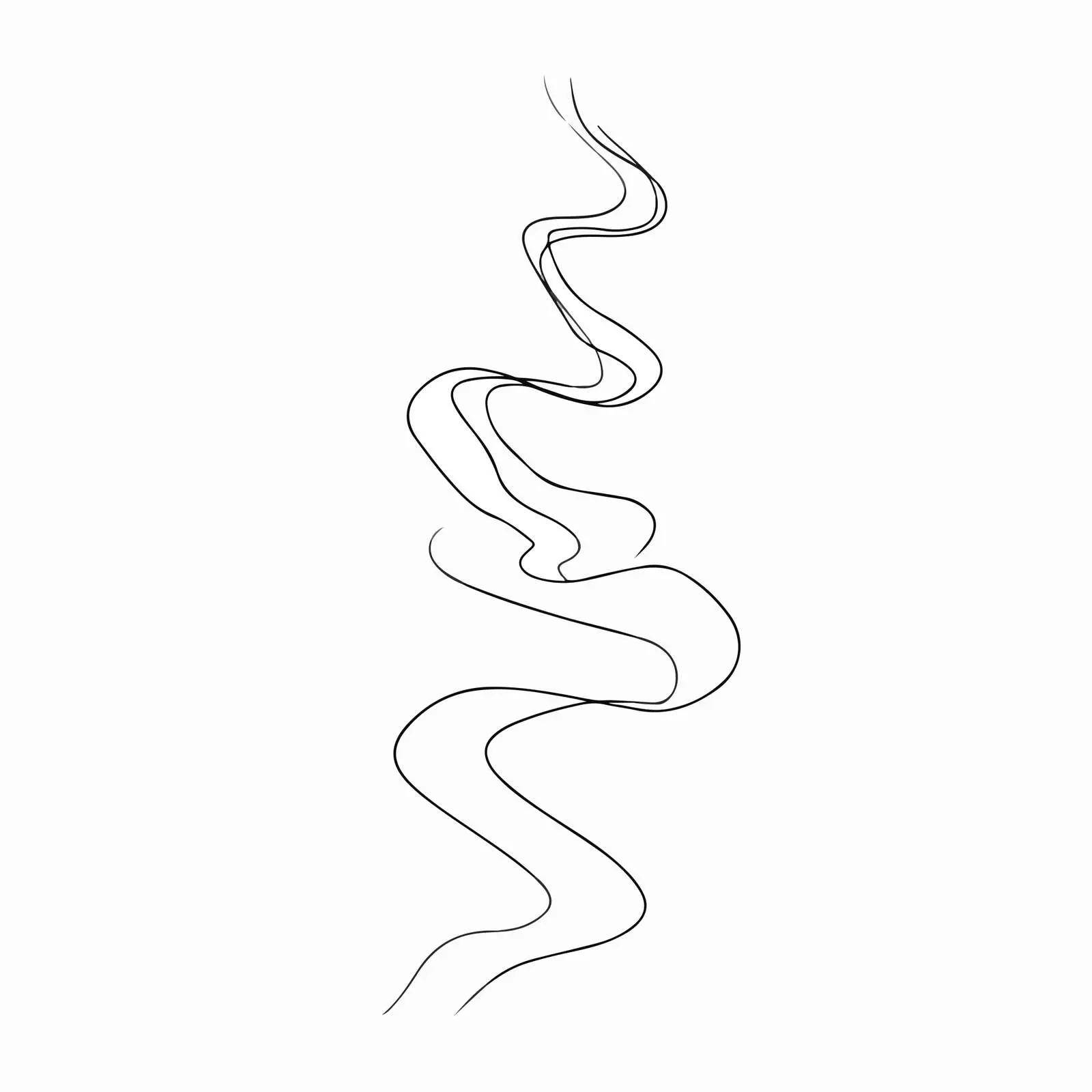 Abstract Zigzag Flow Continuous Line Art — free download from Dotvec