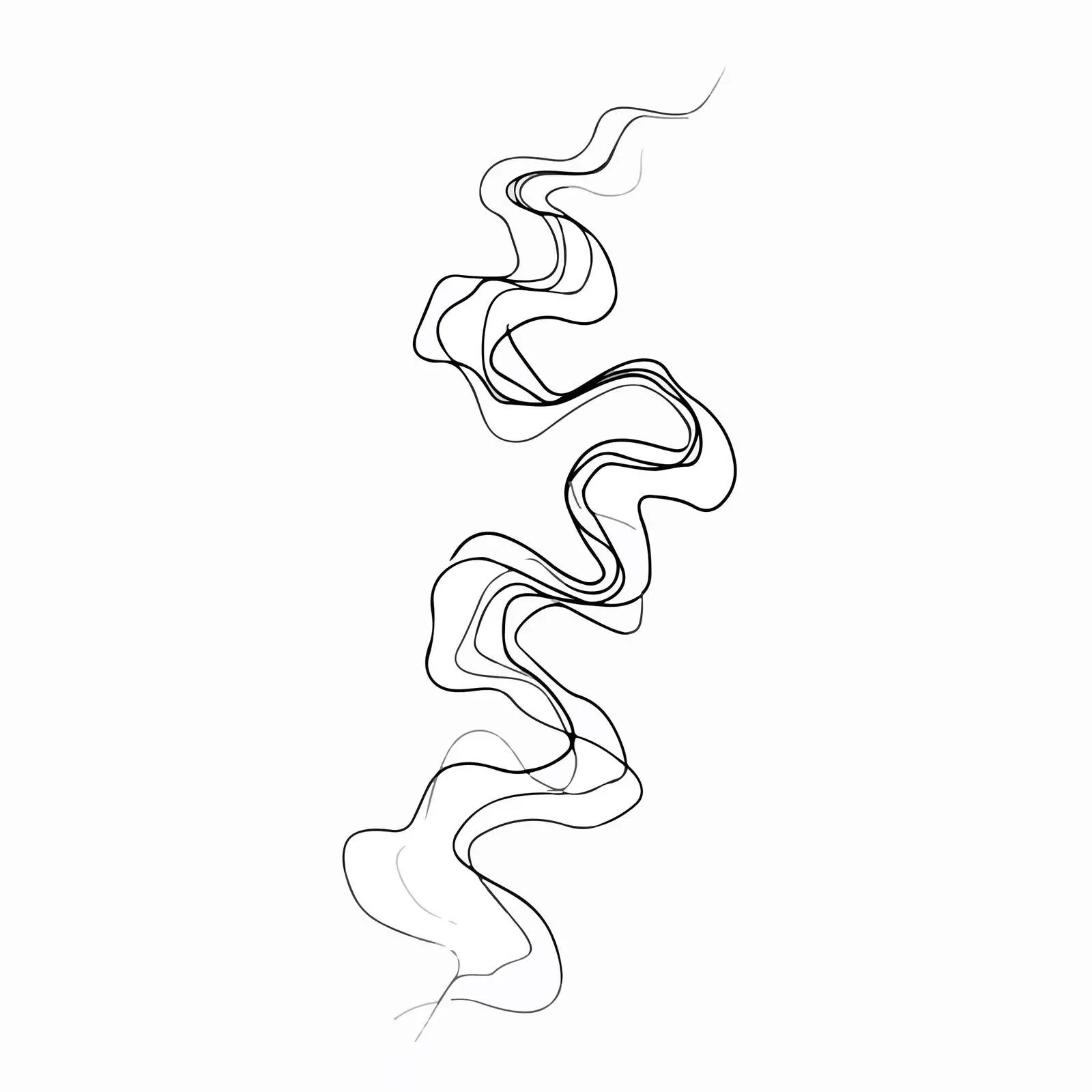 Abstract Zigzag Flow Line Art – free zigzag image from Dotvec