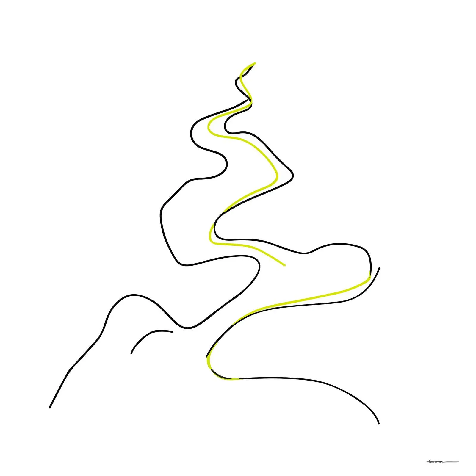 Abstract Zigzag Flow Line Art — free download from Dotvec