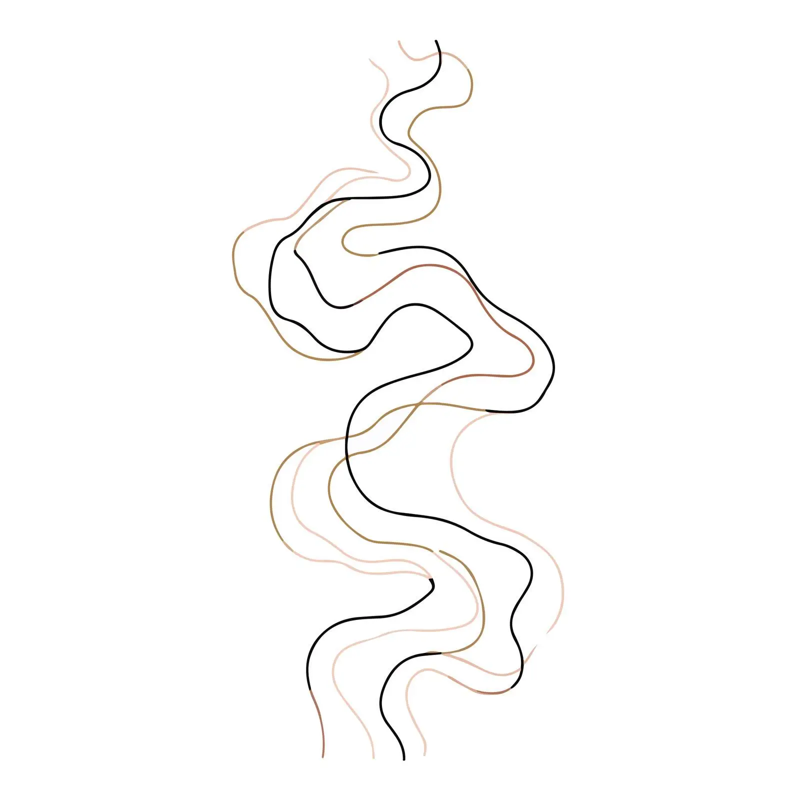 Abstract Zigzag Flow Line Art — free download from Dotvec