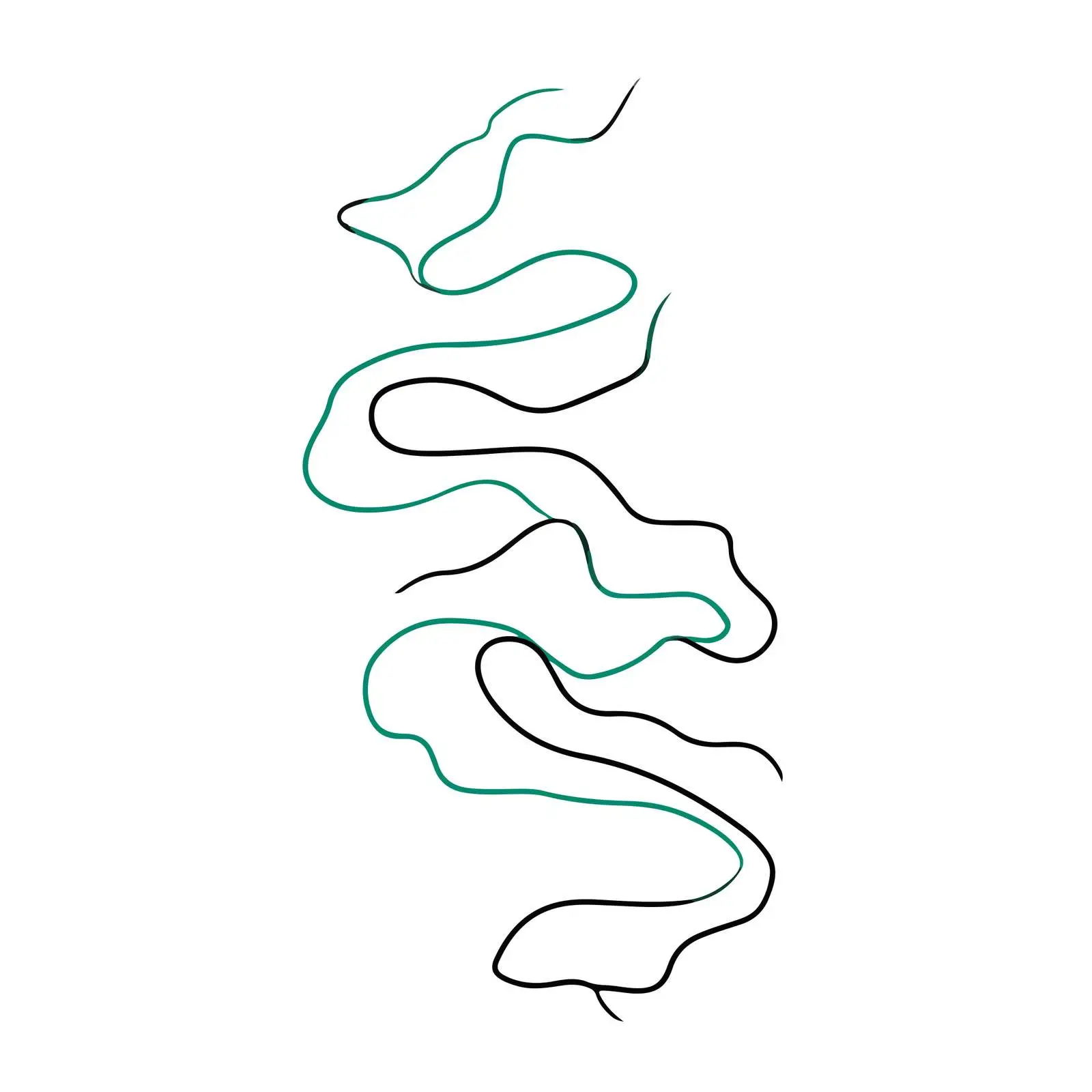 Abstract Zigzag Flow Line Art — free download from Dotvec