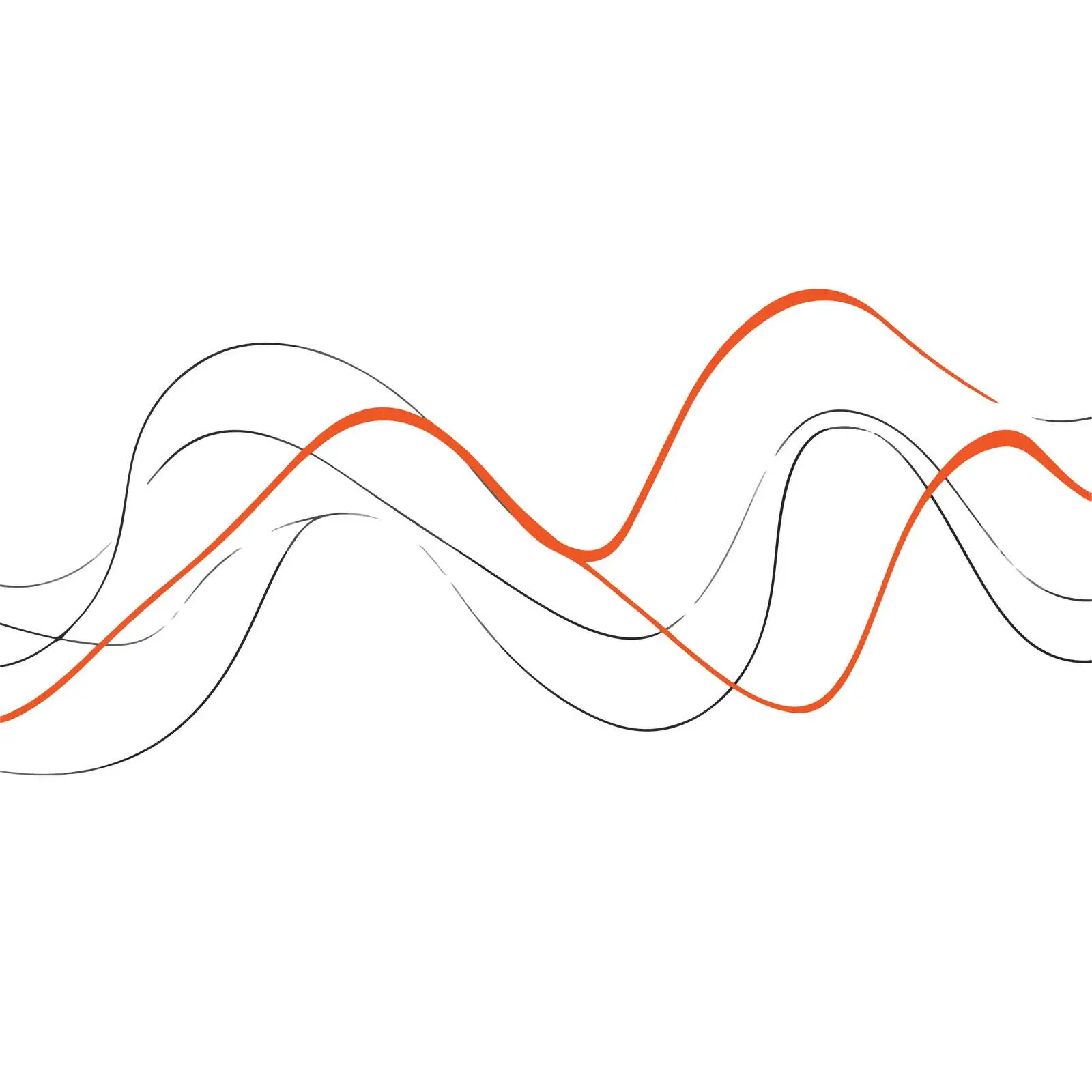 Abstract Zigzag Flow Line Art — free download from Dotvec
