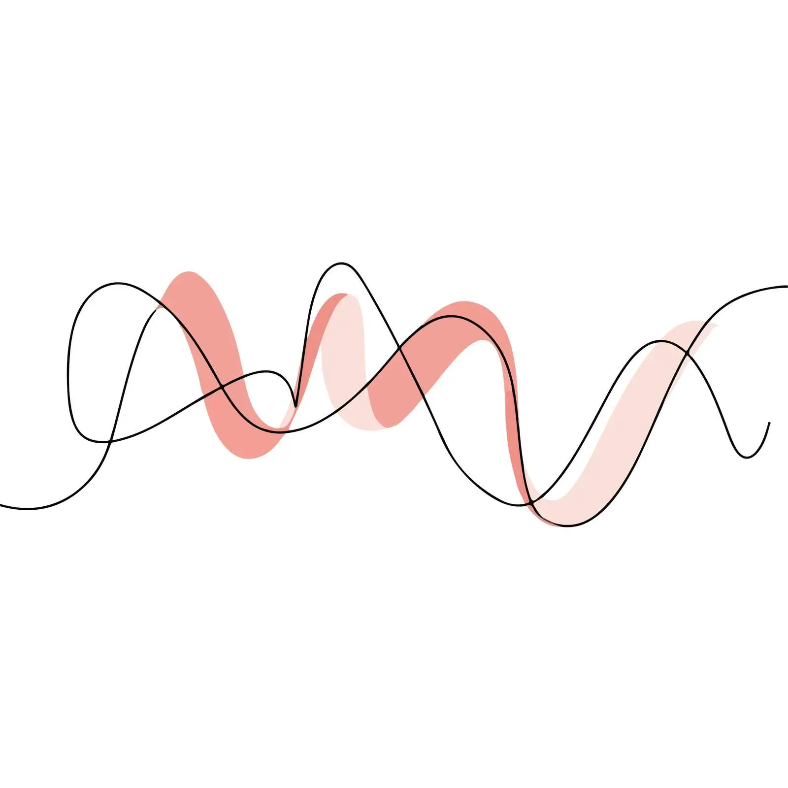 Abstract Zigzag Flow Line Art — free download from Dotvec