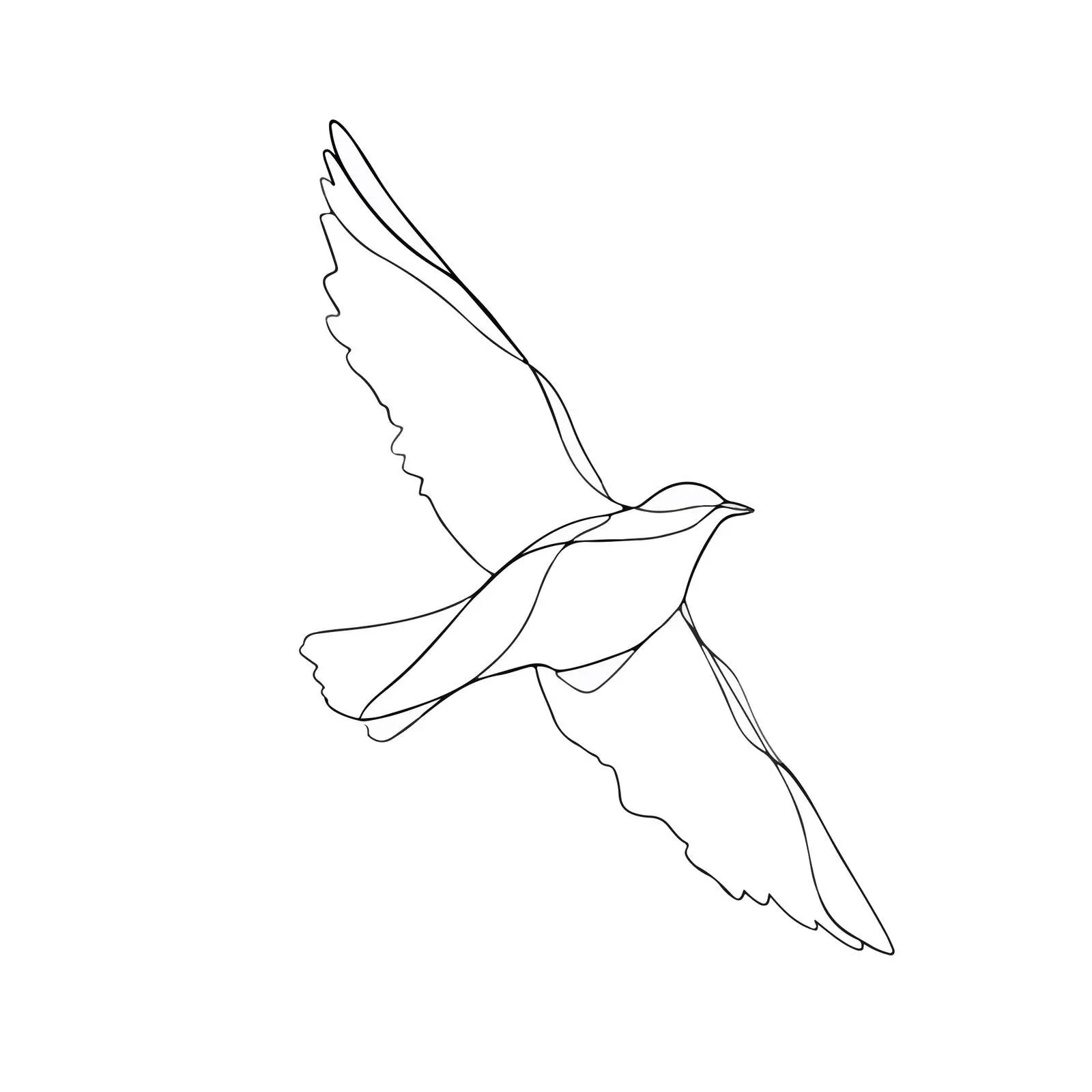 Bird Flying Minimalistic Line Art — free download from Dotvec