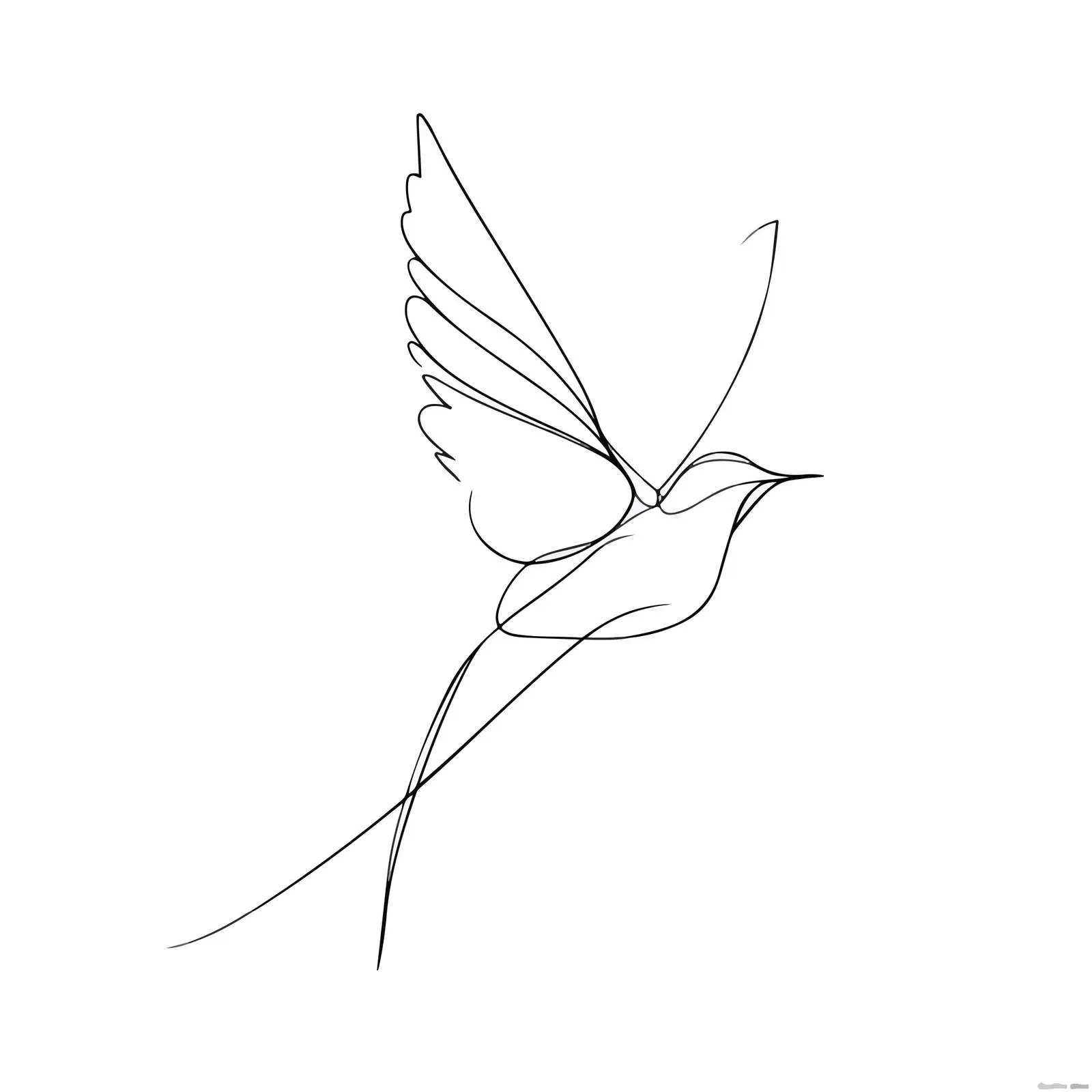 Minimal Bird Line Art Illustration — free download from Dotvec