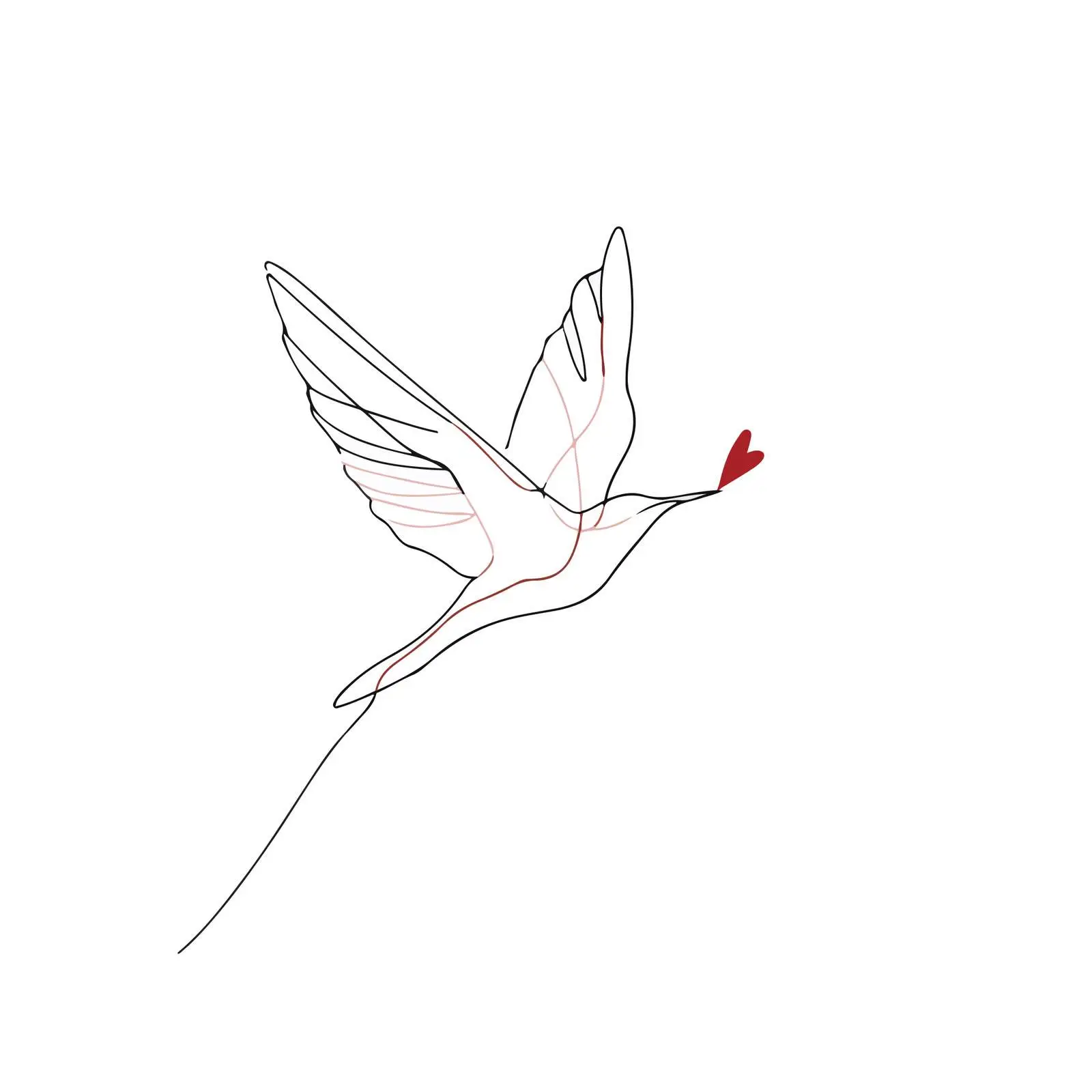 Elegant Bird Line Art Illustration — free download from Dotvec