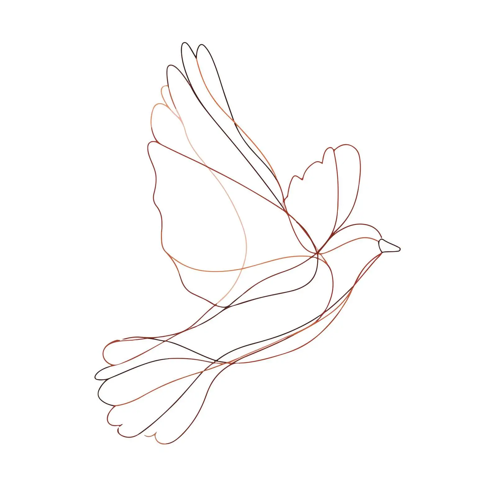 Elegant Bird Line Art Illustration — free download from Dotvec