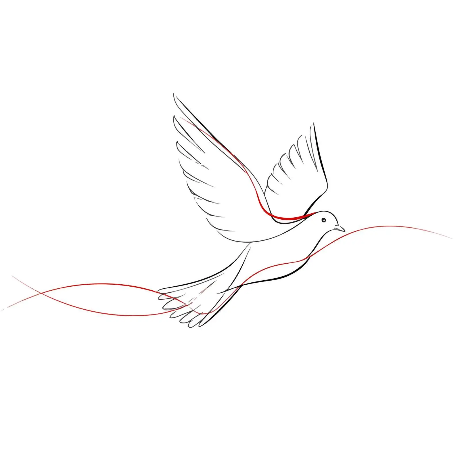 Minimal Bird Line Art — free download from Dotvec